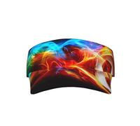 Elegante gorra unisex con estampado de golf en blanco y negro para adultos, ajustable, ligera, para hombres y mujeres, Fire Dragon Roll Soccer, Talla única