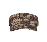 Elegante gorra unisex con estampado de vaca, visera de protección solar, ajustable, ligera para actividades al aire libre y viajes, Lodge Bear Deer, Talla única