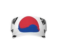 Elegante gorra unisex con la bandera de Ucrania, visera de protección solar, ajustable, ligera para actividades al aire libre y viajes, Bandera de la República de Corea, Talla única