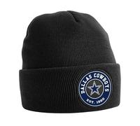 Elegante gorro de fútbol - Cómodo gorro de invierno para hombre y mujer | Accesorios cálidos para fanáticos de los deportes para los días fríos 09, Dallas Cowboys Negro, Talla única