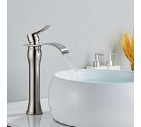 Elegante grifo de baño dorado pulido, grifo mezclador de agua fría y caliente, acabado moderno para lavabo de tocador, diseño elegante