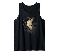 Elegante grúa Art Deco Design Graceful Bird Camiseta sin Mangas