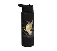 Elegante grúa Art Deco Design Graceful Bird Stainless Steel Insulated Water Bottle