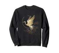 Elegante grúa Art Deco Design Graceful Bird Sudadera