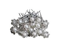 Elegante horquilla de cristal de perlas para boda, nupcial, en forma de U, horquillas de pelo para mujer, accesorios de joyería, 20 unidades (20 alfileres 2)
