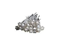 Elegante horquilla de cristal de perlas para boda, nupcial, en forma de U, horquillas de pelo para mujer, accesorios de joyería, 20 unidades (20 pines)