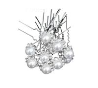 Elegante horquilla de cristal de perlas para boda, nupcial, en forma de U, horquillas de pelo para mujer, accesorios de joyería, 20 unidades (20 alfileres 7)