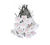 Elegante horquilla de cristal de perlas para boda, nupcial, en forma de U, horquillas de pelo para mujer, accesorios de joyería, 20 unidades (20 alfileres 9)