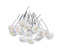Elegante horquilla de cristal de perlas para boda, nupcial, en forma de U, horquillas de pelo para mujer, accesorios de joyería, 20 unidades (20 alfileres, 12)