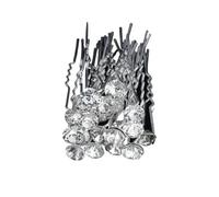Elegante horquilla de cristal de perlas para boda, nupcial, en forma de U, horquillas para el pelo, para mujer, accesorios de joyería, 20 unidades (20 alfileres 4)