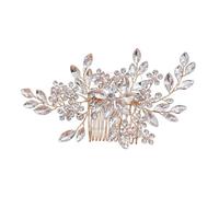 Elegante horquilla de pelo para novia, tocado de cristal, perlas y diamantes de imitación, para reuniones formales de eventos