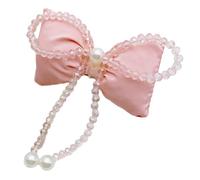 Elegante horquilla para el pelo con cristales y adorno de lazo de tela