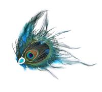 Elegante horquilla para el pelo con plumas de pavos reales, accesorio elegante para el pelo, decoración para fiestas