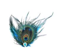 Elegante horquilla para el pelo con plumas de pavos reales, estilo retro, para carnaval, fiestas, boda, baile, accesorio para el pelo, dama de honor