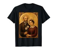 Elegante Icono católico de los Santos Luis y Celia Martín Camiseta