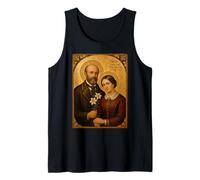Elegante Icono católico de los Santos Luis y Celia Martín Camiseta sin Mangas