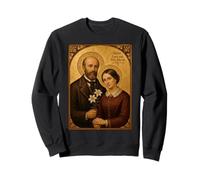 Elegante Icono católico de los Santos Luis y Celia Martín Sudadera