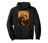 Elegante Icono católico de los Santos Luis y Celia Martín Sudadera con Capucha