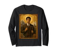 Elegante Icono católico de San Pier Giorgio Frassati Manga Larga