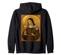 Elegante Icono católico de Santa Clara de Asís Sudadera con Capucha
