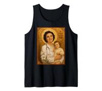 Elegante Icono católico de Santa Gianna Beretta Molla Camiseta sin Mangas