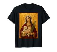 Elegante Icono católico de Santa Inés Camiseta