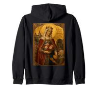 Elegante Icono católico de Santa Isabel de Hungría Sudadera con Capucha
