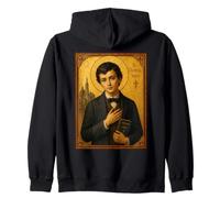Elegante Icono católico de Santo Domingo Savio Sudadera con Capucha