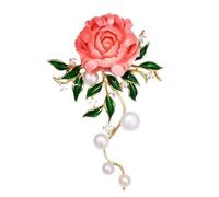 Elegante insignia de flor con cuentas hermosas perlas collar de flores pin insignia decoración moda forward pin para los amantes de la moda