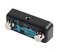 Elegante interruptor de pedal de efecto de guitarra compacto con almohadillas antideslizantes, diseñado para minimizar los pasos perdidos durante el uso
