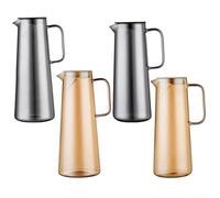 Elegante jarra de vidrio de borosilicato con tapa para servir bebidas en cualquier entorno, apta para lavavajillas y fácil de limpiar (B)