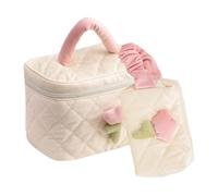 Elegante Juego De 2 Bolsas De Maquillaje De Ligera Bolsa Organizadora De Maquillaje con Bandas Elásticas para El Cuidado De La Piel