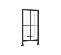 Elegante juego de barandilla negra para interiores y exteriores, 5 diseños elegantes para ático, balcón y terraza, mejora la seguridad y la estética en tu espacio