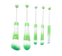 Elegante juego de brochas de maquillaje con cuentas de metal para sombra de ojos, adecuado para usar con cuentas