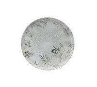 Elegante juego de cena de 18 piezas, 100% porcelana, blanco y antracita, incluye 6 platos de servicio (26 cm), 6 cuencos (14 cm), 6 platos (20 cm) | Apto para lavavajillas y microondas
