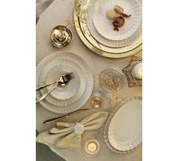 Elegante juego de cena de 27 piezas, 100% porcelana, incluye platos de servicio, platos profundos, cuencos y platos | perfecto para cenas y entretenimiento con estilo