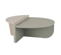 Elegante juego de mesa de café (2 piezas), color verde ceniza y piedra de arena, 90 x 60 x 30 cm y 85 x 30 x 35 cm, 100 % melamina revestida, 18 mm de grosor, diseño moderno para sala de estar