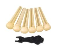 Elegante juego de pines de puente de guitarra de hueso, accesorios de instrumento de cuerda, textura de hueso, adecuado para guitarra