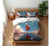 Elegante Juego De Ropa De Cama De 3 Piezas De Inuyasha con Cremallera Oculta Sábanas Suaves De Calidad Hotelera (Estilo 03,220x 240cm-Cama 150/160)