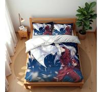 Elegante Juego De Ropa De Cama De 3 Piezas De Inuyasha con Cremallera Oculta Sábanas Suaves De Calidad Hotelera (Estilo 04,150x200cm-Cama 90)