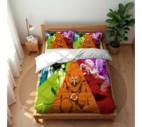 Elegante Juego De Ropa De Cama De 3 Piezas De Inuyasha con Cremallera Oculta Sábanas Suaves De Calidad Hotelera (Estilo 02,220x 240cm-Cama 150/160)