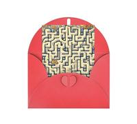 Elegante juego de tarjetas de notas impresas en blanco con mapa del tesoro del laberinto, tarjeta con papel perlado, incluye sobres y rojo a juego