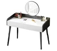 Elegante juego de tocador de maquillaje con luces y espejo, tocador de 2 cajones, ideal para mujeres y niñas, elegante Toiletta Trucco, tamaño: 80 x 40 x 120 cm, color B