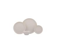 Elegante juego de vajilla de porcelana de 16 piezas | Incluye 4 platos para servir, 4 cuencos y más | Se recomienda lavar a mano, no apto para microondas