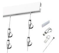 Elegante kit de riel para colgar cuadros con accesorios, riel versátil para pinturas y espejos, cuelga varios marcos (cuerda de 90 cm, 1,5 m)