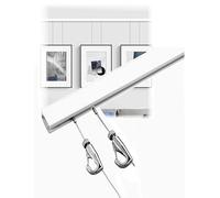 Elegante kit para colgar cuadros con alambre y riel para una exhibición segura de arte en hogares, galerías y museos