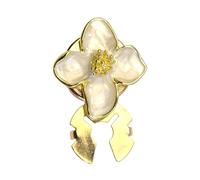 Elegante Knopfkappen - Perle & Kristall | Handgefertigter Look | Vielseitig Einsetzbar | Geschenk für Frauen Modefans | Button Covers zum Klippen | Für Büro Festliche Anlässe.