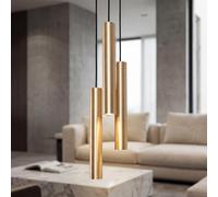 Elegante Lámpara Colgante Ojo Messing3-flmg Redondo Moderno Mesa de Comedor