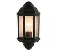 Elegante Lámpara de Barco en Negro Exterior E27 60W Pared Patio