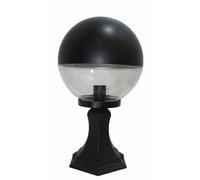 Elegante Lámpara Pedestal Bola Sombrilla H: 44cm IP44 E27 Negro Isadora Exterior